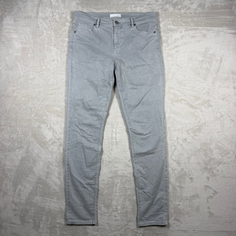 LOFT Modern Skinny Jeans Womens Size 29/8 Tall Gray Wash Stretch Denim Mid Rise